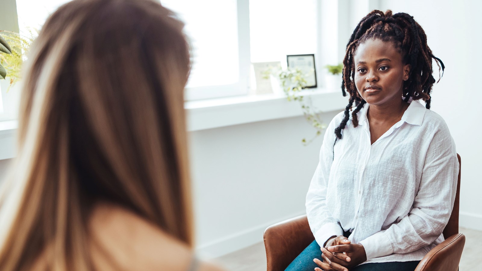 Counsellor talking with student